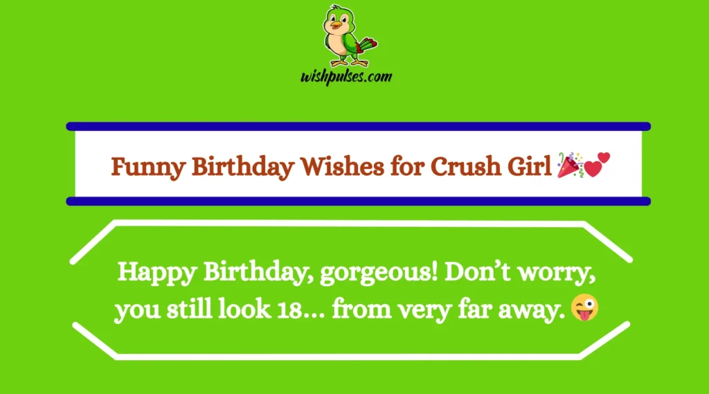 Funny Birthday Wishes for Crush Girl