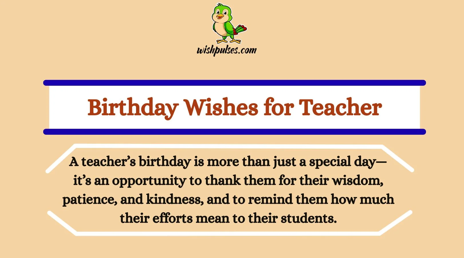 Birthday Wishes for Teacher